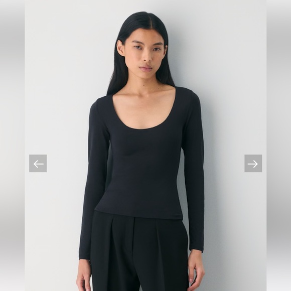 Aritzia Original Contour Scoopneck LongSleeve Double Knit NWT medium - Picture 2 of 8